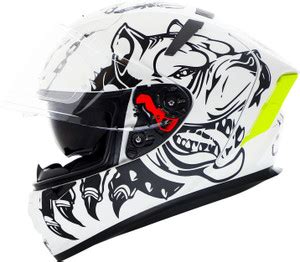 IGNYTE IGN-4 Pitbull ISI/DOT Certified Full Face Graphic Helmet with ...