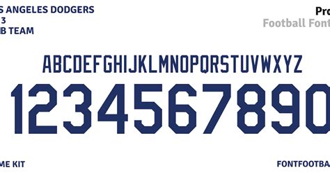MLB Los Angeles Dodgers 2023 Font