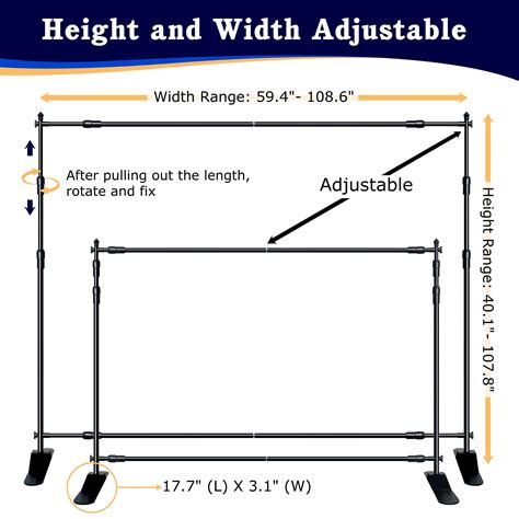 Buy INNOVSIGN 8x8 ft Adjustable Backdrop Banner Stand, Heavy Duty ...