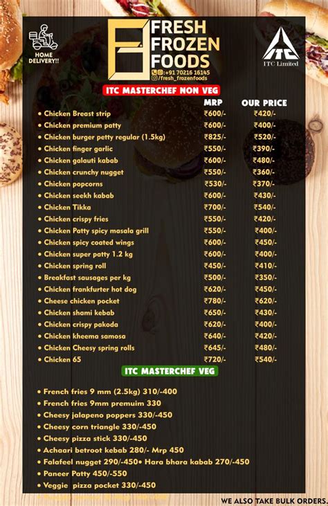 Menu at Fresh frozen food(King of Fresh Frozen Food), Mumbai