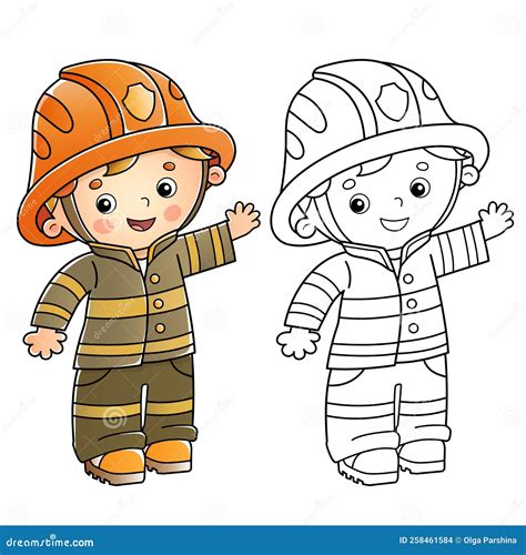 Coloring Book Fireman