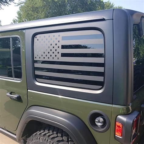 Buy Zxiaochun Rear Window American Flag Decal Fits Jeep Wrangler JL JLU ...