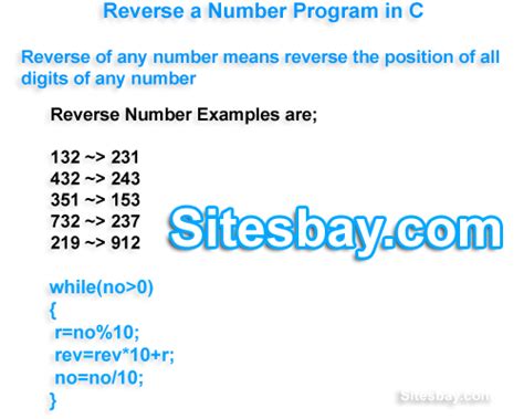 Reverse Number Program in C | C Program to Reverse Number - C Programs