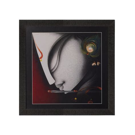 Krishna Playing Flute Satin Matt Texture UV Art Painting - eCraftIndia ...