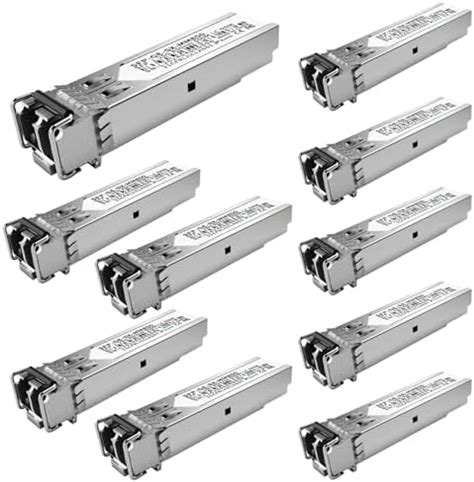 10Pack 1.25G SFP Module 1000Base-SX Multimode LC Transceiver, 850nm MMF ...