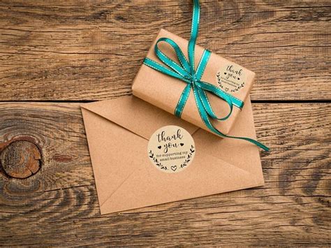 Buy 1.5 inch Thank You for Supporting My Small Business Stickers, Kraft ...