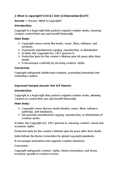 Copyright Overview: Understanding Intellectual Property Rights - Studocu