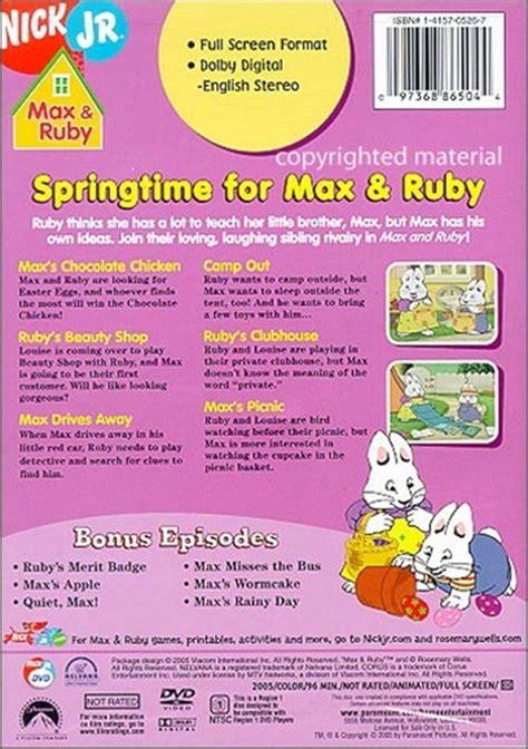 Image result for Max and Ruby Springtime for Max and Ruby VHS