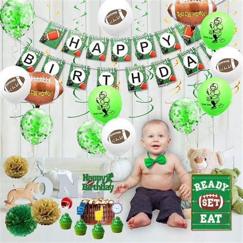 Buy Partyreal Football Birthday Party Decorations, Birthday Banner ...
