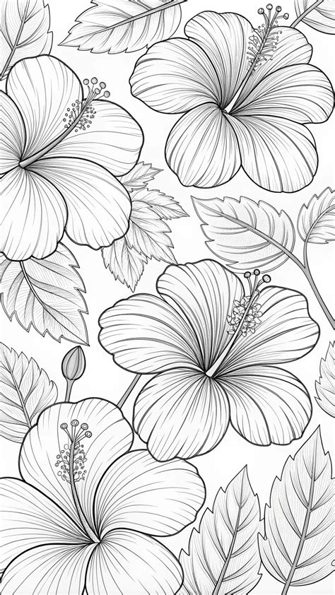 Hand-Drawn Aesthetic Flower Coloring Sheets in 2025 | Flower coloring ...