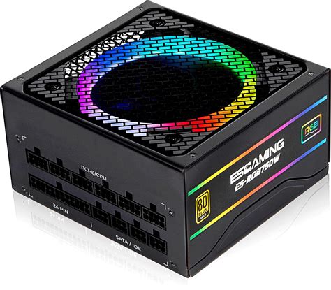 Amazon.com: ESGAMING 750 Watt Power Supply, 80 Plus Gold, Fully Modular ...