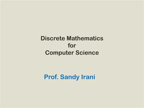 Image result for Discrete Mathematics for Computer Science I