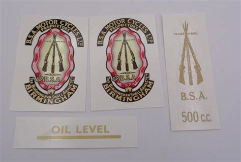 BSA Gold Star Transfer Set, 500 cc, S/A Models, 1954-1963 | BRITISH ...