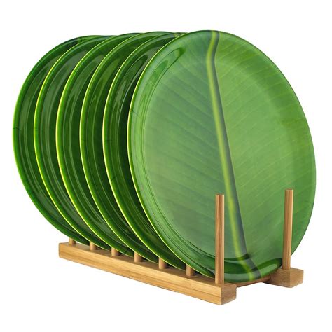Buy Pleasing Forest''Leaflet Melamine Banana Leaf Safe Dinner Plates ...