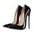 Women's Black Patent Leather Sexy Stiletto High Heels - Elegant Pointed ...