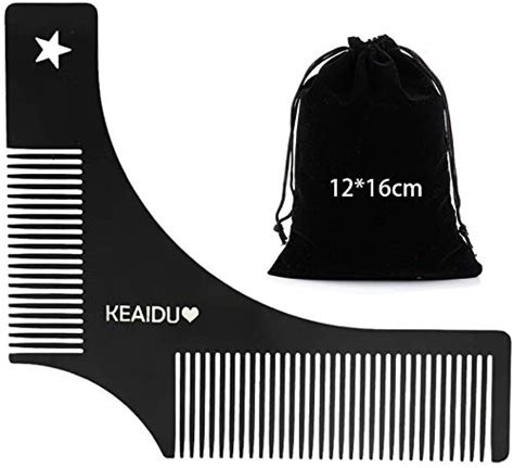 JUNMOXIAO Beard Shaping & Styling Tool with inbuilt Comb for Perfect ...