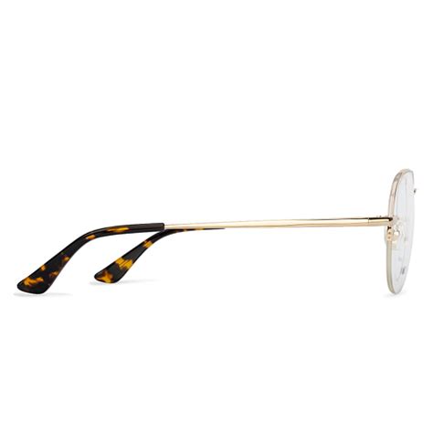 Buy Blue Block Phone Computer Glasses: Gold Tortoise Half Rim Aviator ...