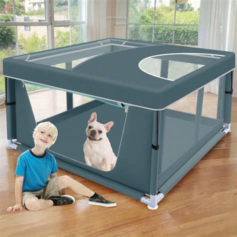 42x42x26 Inch Puppy Playpen with Cover, Dog Playpen for Puppies or ...