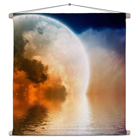 Buy ArtzFolio Fantastic Glowing Sphere In Sky Velvet Fabric Painting ...
