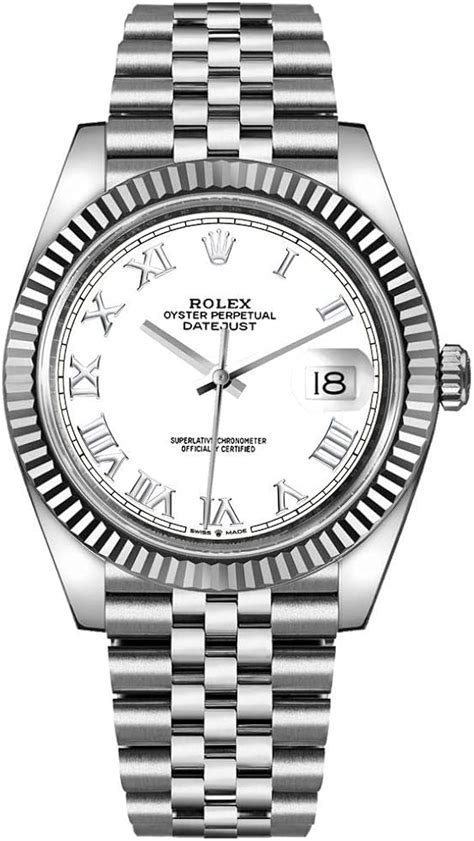 Rolex Datejust 41 Men's Watch with White Roman India | Ubuy