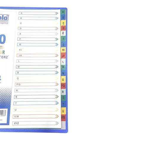 Plastic Separators (SP520) – A to Z Tabs A4 – Filex Systems Pvt Ltd