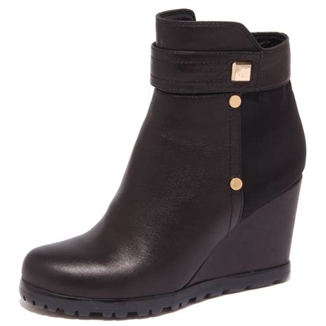 1617Q tronchetto donna S BY SANTINI nero shoe boot woman WITHOUT BOX