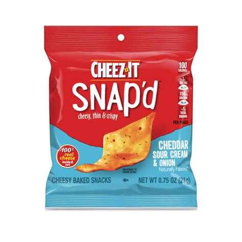 Cheez-IT Snap'd Double Cheese & Cheddar Sour Cream & Onion 21g Twin Pa ...
