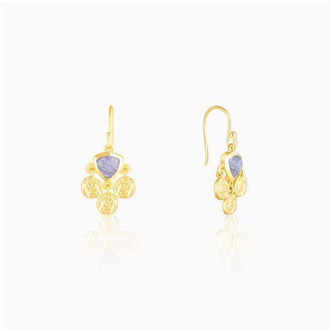 Golden Chalcedony Dangler Earrings – GIVA