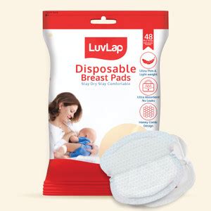 LuvLap Ultra Thin Honeycomb Disposable, High Absorbent, Nursing Breast ...