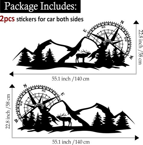 Fochutech Cool Car Stickers: Compass Mountain RV India | Ubuy