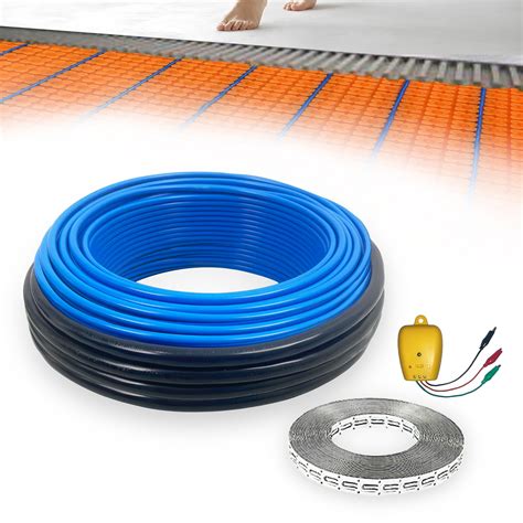 Snapklik.com : Electric Heated Floor Cable Underfloor Heating System Kit