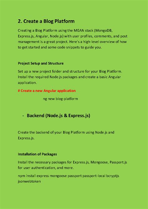 2. Creating a Blog Platform: MEAN Stack Project Guide - Studocu