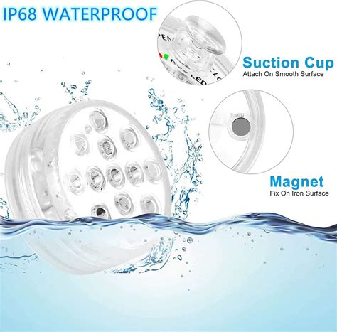 Buy EEEKit Hot Tub Lights, 4pcs RGB Waterproof Led Lights for Shower ...