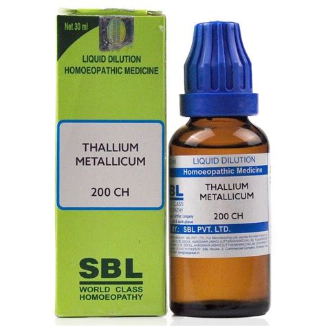 Buy SBL Thallium Metallicum 200 CH Dilution, 30 ml | 19 Minutes ...