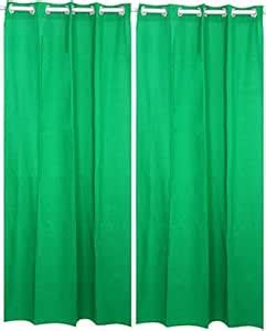 Buy alemah Cotton Solid Window Curtain Eyelet Type Set of 2 Pieces ...