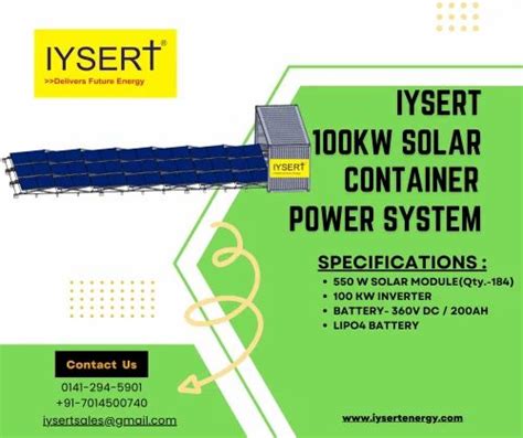 Solar Container - Solar Container 25KW Manufacturer from Jaipur