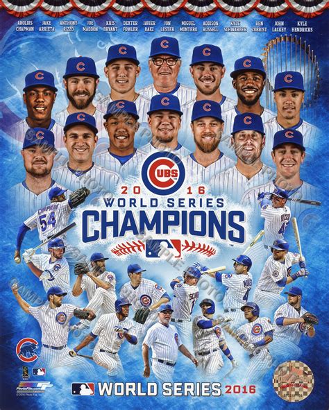 $8.25 - 2016 Chicago Cubs World Series Champions 8X10 Team Authentic ...
