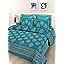 SheetKart 144 TC Cotton Printed Jaipuri Bedsheet Double Bed with 2 ...