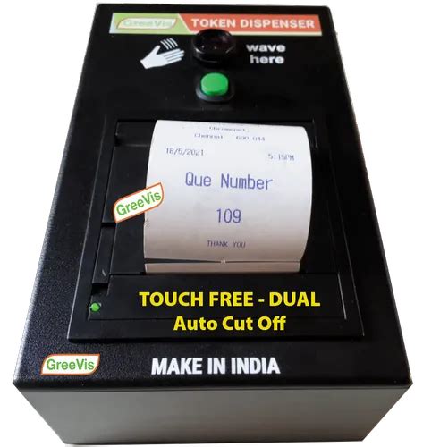 Token Dispenser - GreeVis Touch Free Token Dispenser - Auto Cut Off (Wi ...
