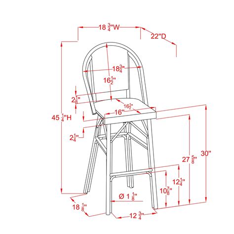 Dreamline Outdoor Bar Chair Garden Patio Bar 1 Chair For Balcony (Black ...