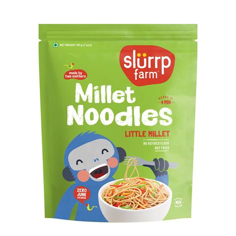 SLURRP FARM Little Millet Noodles No Maida, Not Fried, 192 G ...