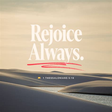 1 Thessalonians 5:16 (NIVUK) - Rejoice always | YouVersion