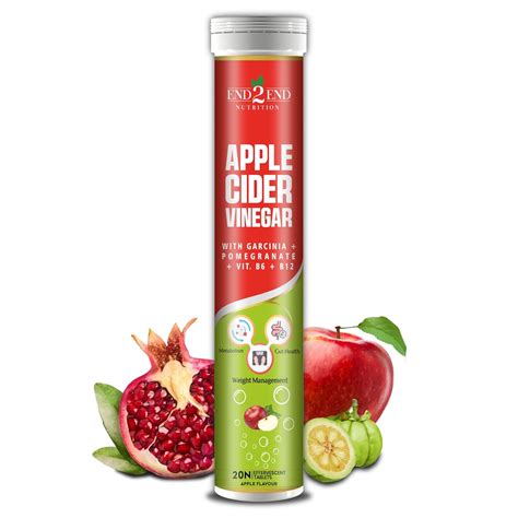 End2End Nutrition Apple Cider Vinegar (ACV) Effervescent tablets with ...