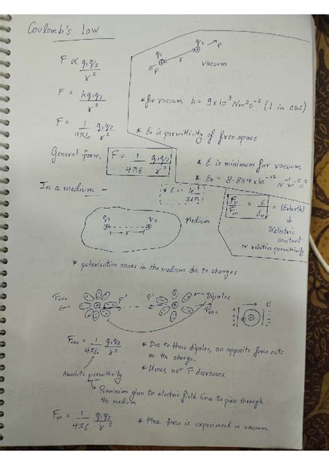 E&M - Unit 1 of electricity and magnetism DU - law q2 F F x OF r Vacuum ...