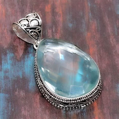 Celestial Blue – Sterling Silver Aquamarine Pendant – Veni Vidi Vici India