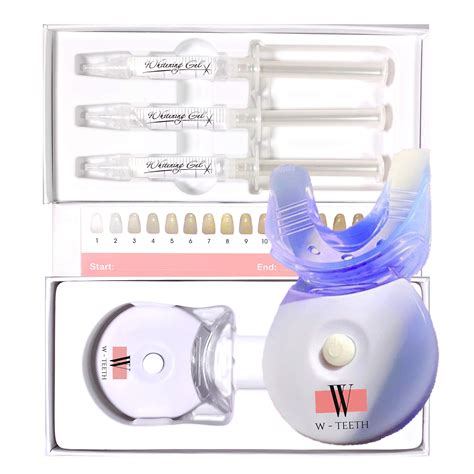Buy W Brands Teeth Whitening Kit with LED Light, 3 Syringes of 3 ml ...
