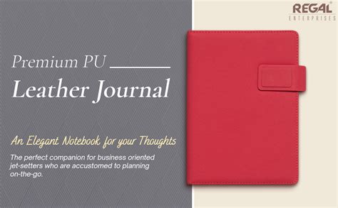 REGAL Premium PU Leather A-5 Office Notebook Diary Journal with Smart ...