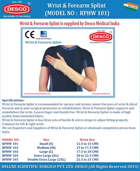 Wrist & Forearm Splint | Manufacturer, Exporter & Supplier| DESCO