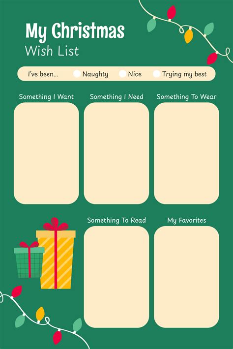 7 Best Christmas Wish List Paper Printable - printablee.com