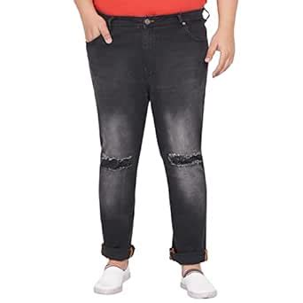 Buy JOHN PRIDE Plus Size Men's Stretchable Mid-Rise Comfort Fit Knee ...